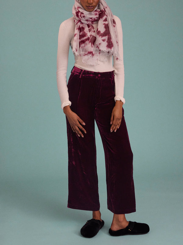 Yali Milano - Velvet Trousers - Red - ABASK