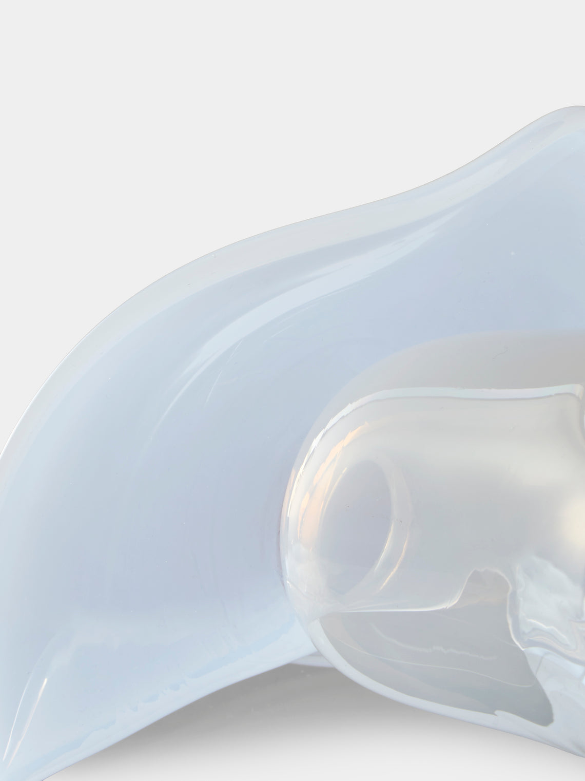 Oog Objects - 5 Hand-Blown Glass Vase (10.5in/26.5cm) - White - ABASK