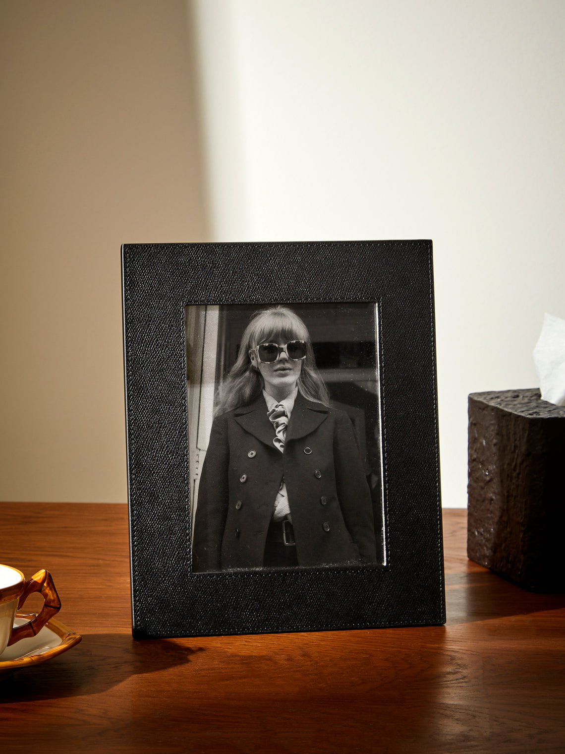 Giobagnara - Peter Leather Photo Frame (5x7") - Black - ABASK