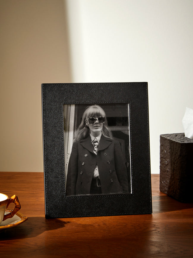 Giobagnara - Peter Leather Photo Frame (5x7") - Black - ABASK