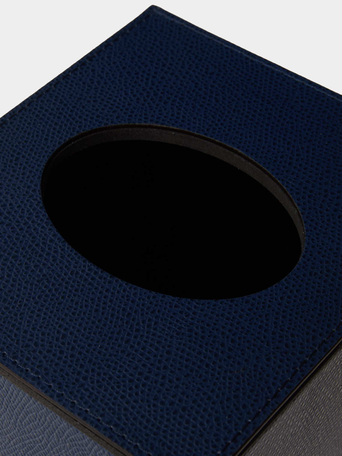 Pinetti - Leather Magnetic Tissue Box - Navy - ABASK