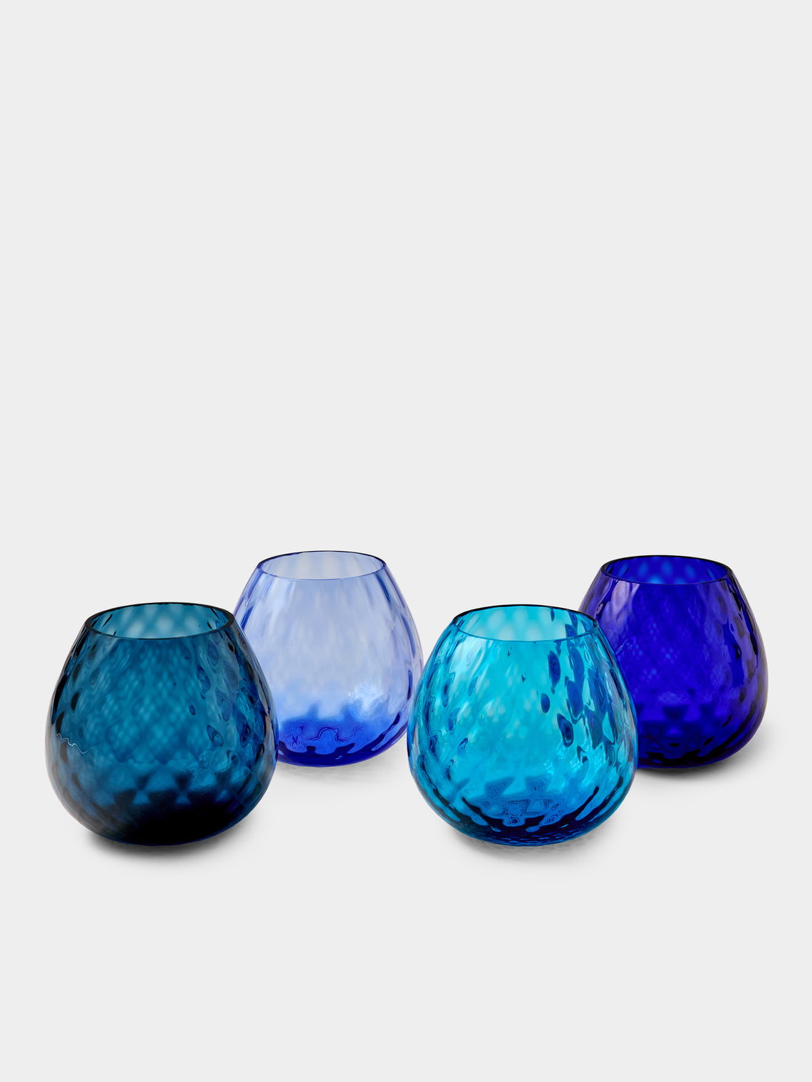 NasonMoretti - Macrame Tealight Holders (Set of 4) - Blue - ABASK - 