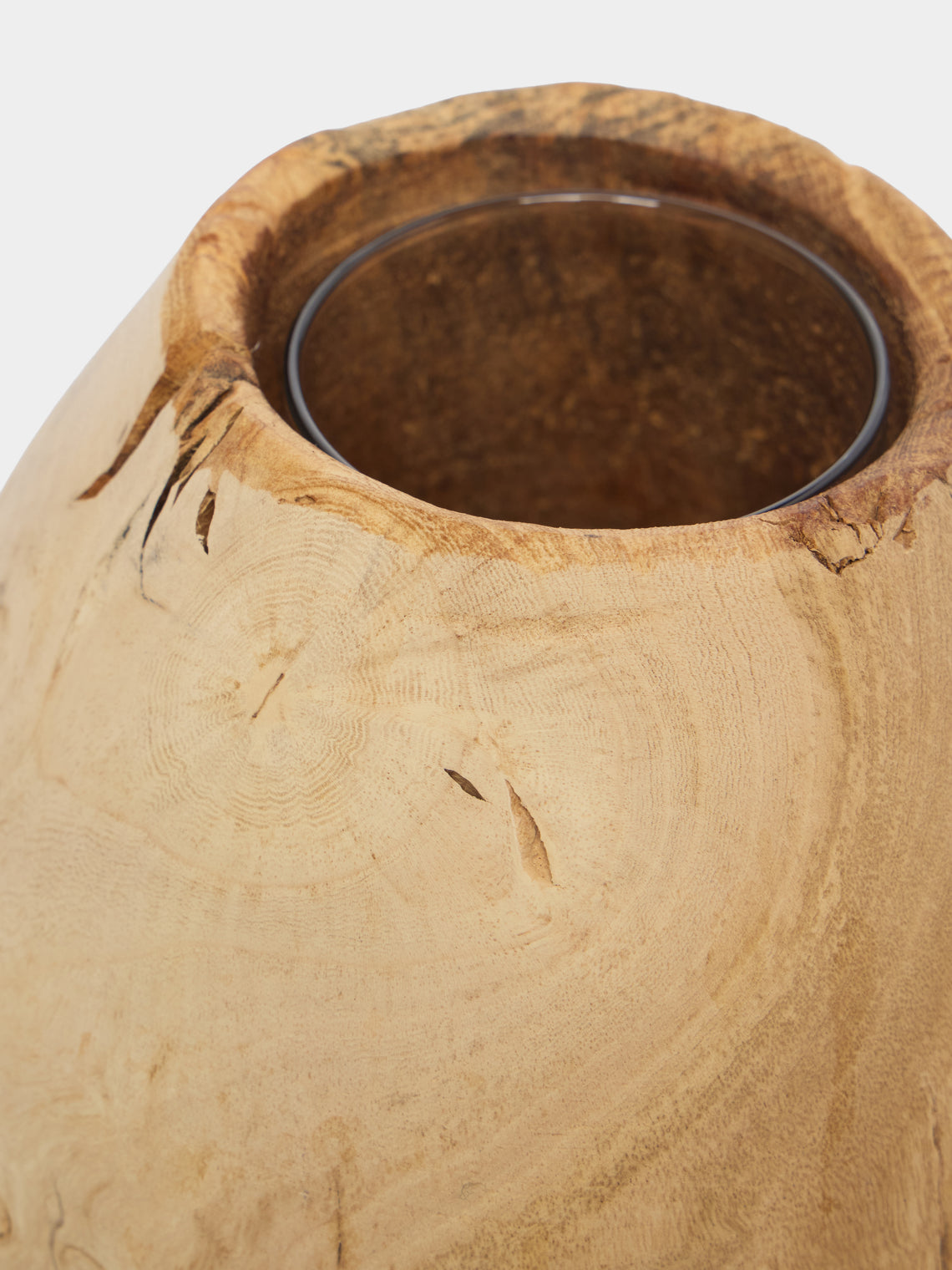 Thursday Furniture - Hand-Turned Fig Vase (9in/23cm) - Natural - ABASK