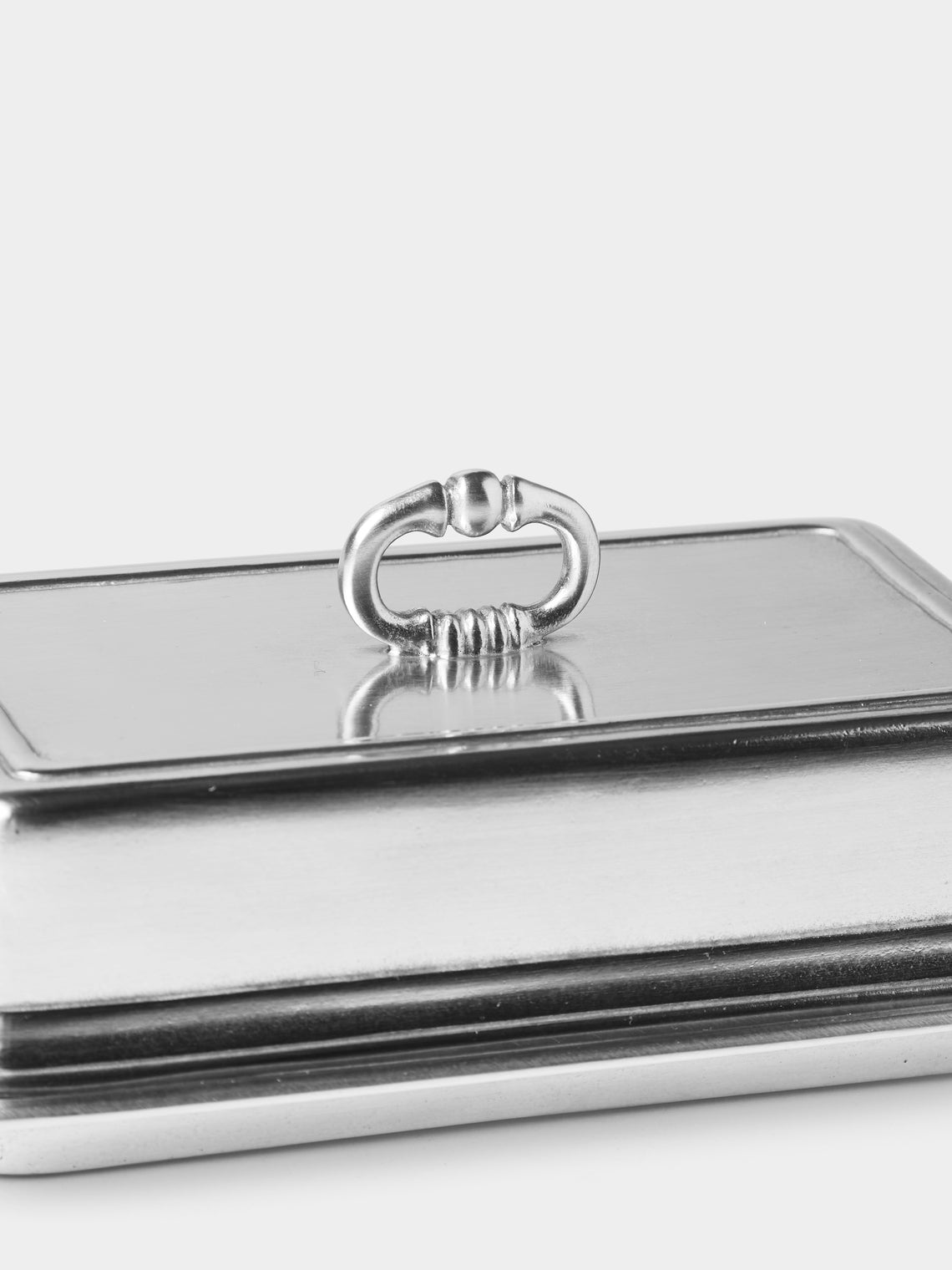 Cosi Tabellini - Umbria Pewter Butter Dish - Silver - ABASK