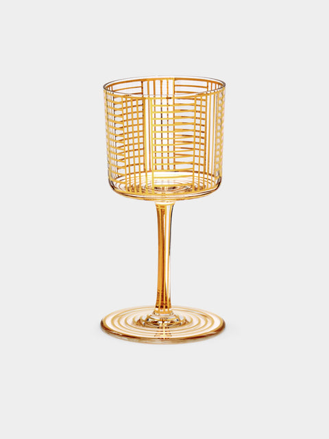 Lobmeyr - Series B Hand-Painted Crystal Wine Glass - Gold - ABASK - 