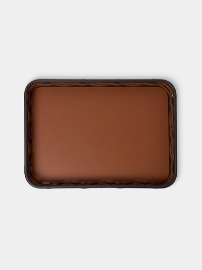 RUDI - Nassa Leather Tray (18.5in/47.5cm) - Tan - ABASK - 