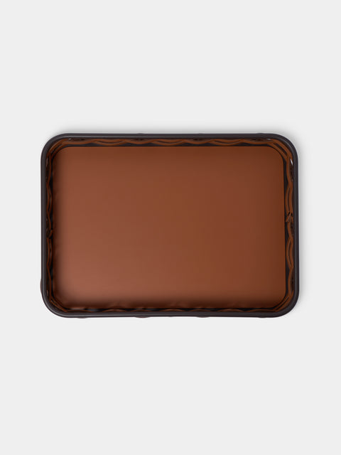 RUDI - Nassa Leather Tray (18.5in/47.5cm) - Tan - ABASK - 