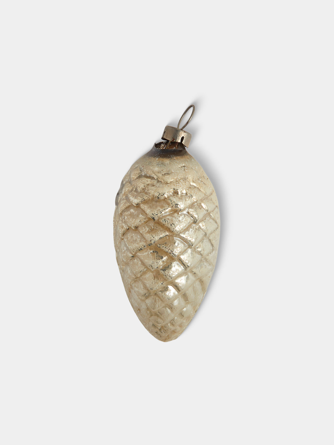 Antique and Vintage - Early-20th-Century Pinecones Glass Baubles (Set of 14) - Silver - ABASK