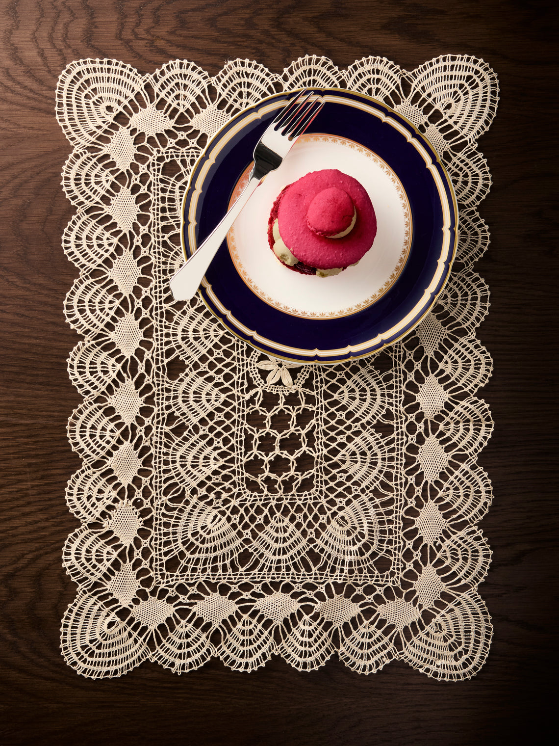 Rolane du Dreuih Creations - Lacework Linen Medium Oblong Placemats (Set of 4) - Cream - ABASK