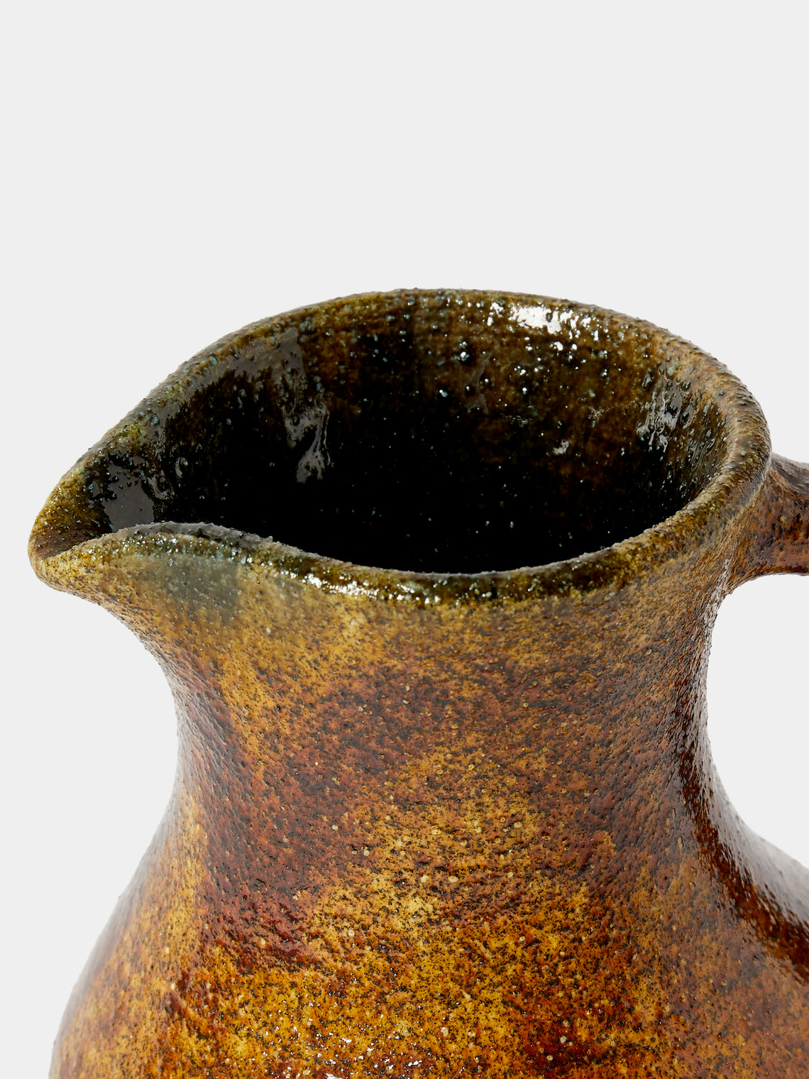 Antique and Vintage - Mid-Century Accolay Ceramic Jug - Brown - ABASK