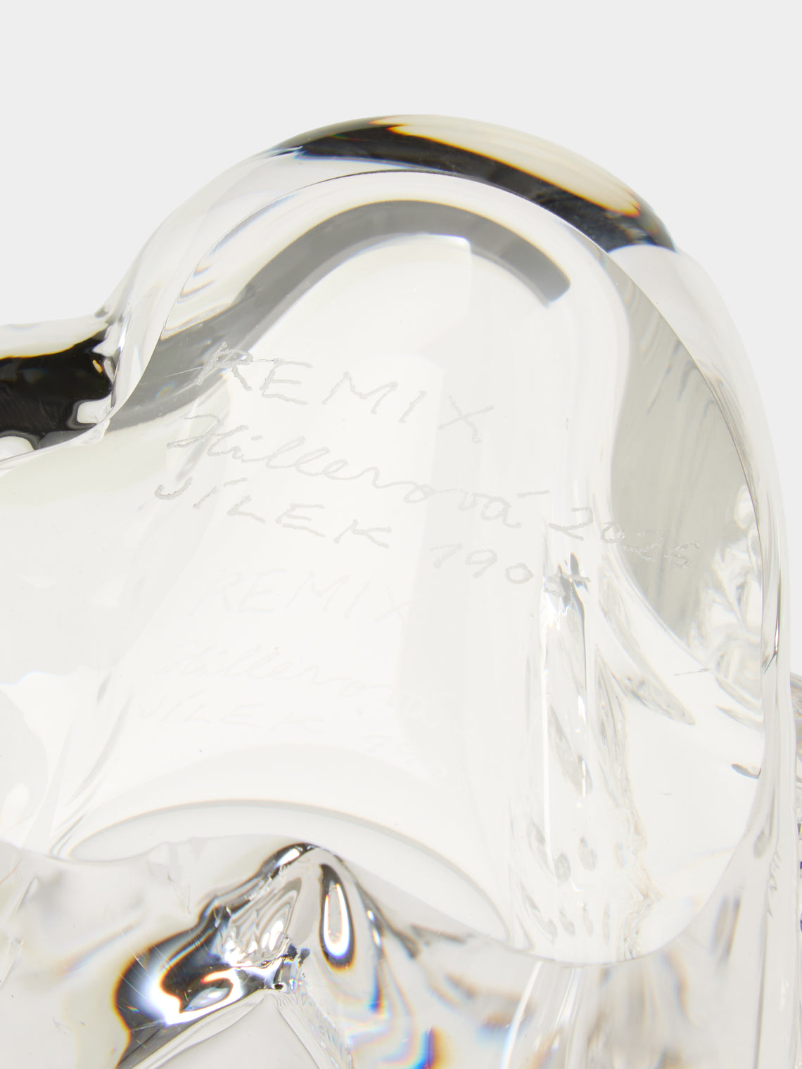 Hana Hillerová - Remix Hand-Blown Glass Vessel (6.5in/17cm) - Clear - ABASK