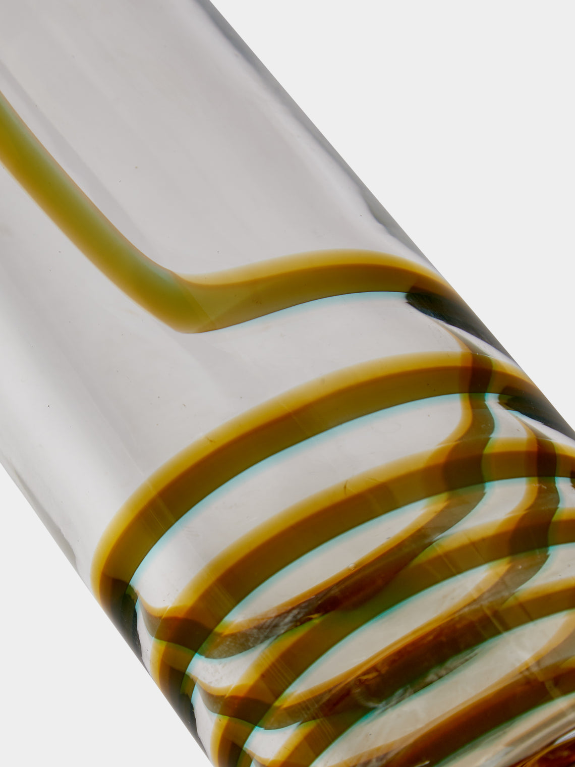 Antique and Vintage - Mid-Century Toni Zuccheri for Venini Bifilo Murano Glass Vase (10.5in/27cm) - Brown - ABASK