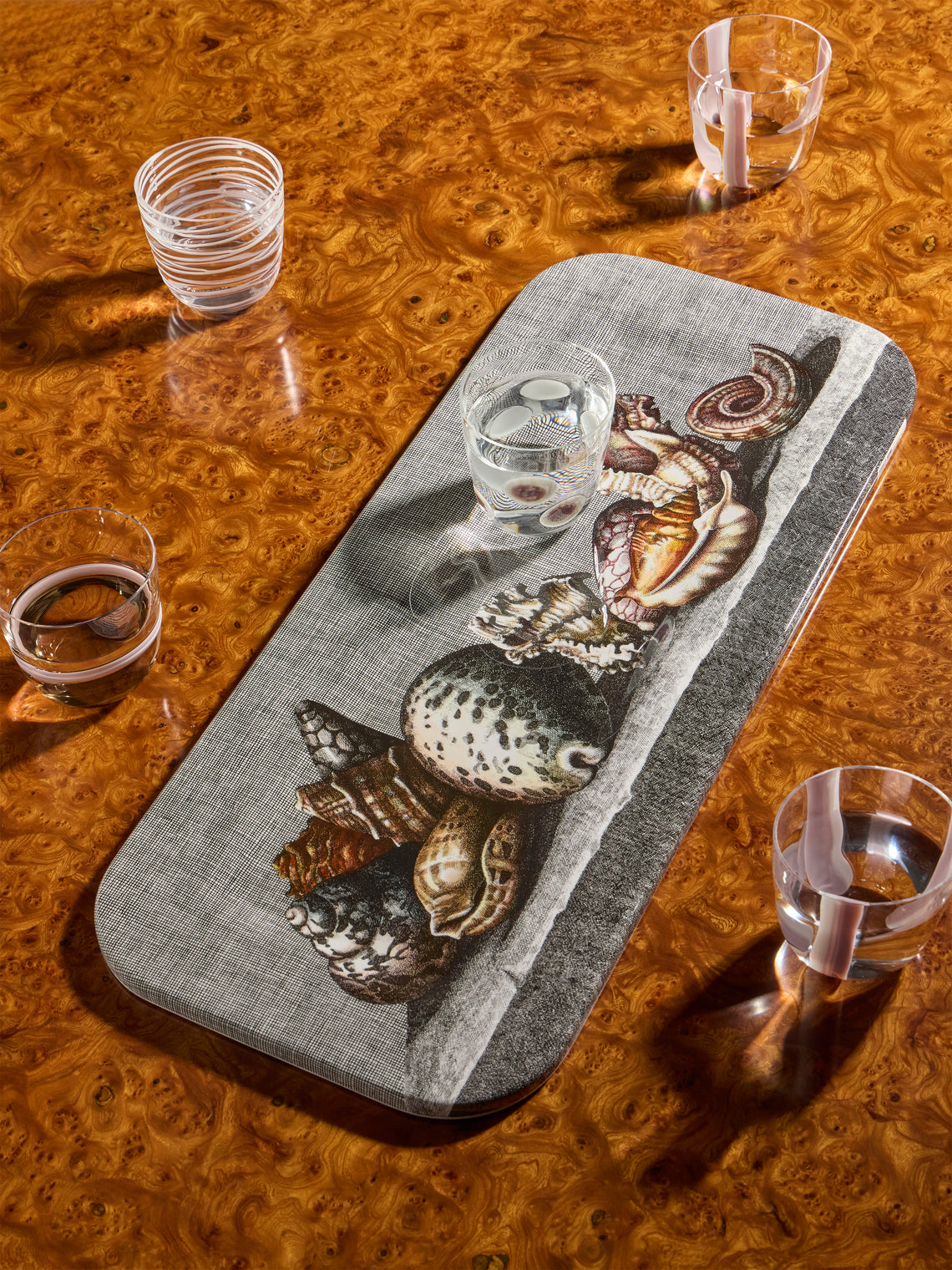 Fornasetti - Conchiglie Wood Tray - Multiple - ABASK