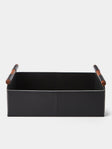 Rabitti 1969 - Beta Leather Rectangular Low Basket - Black - ABASK - 