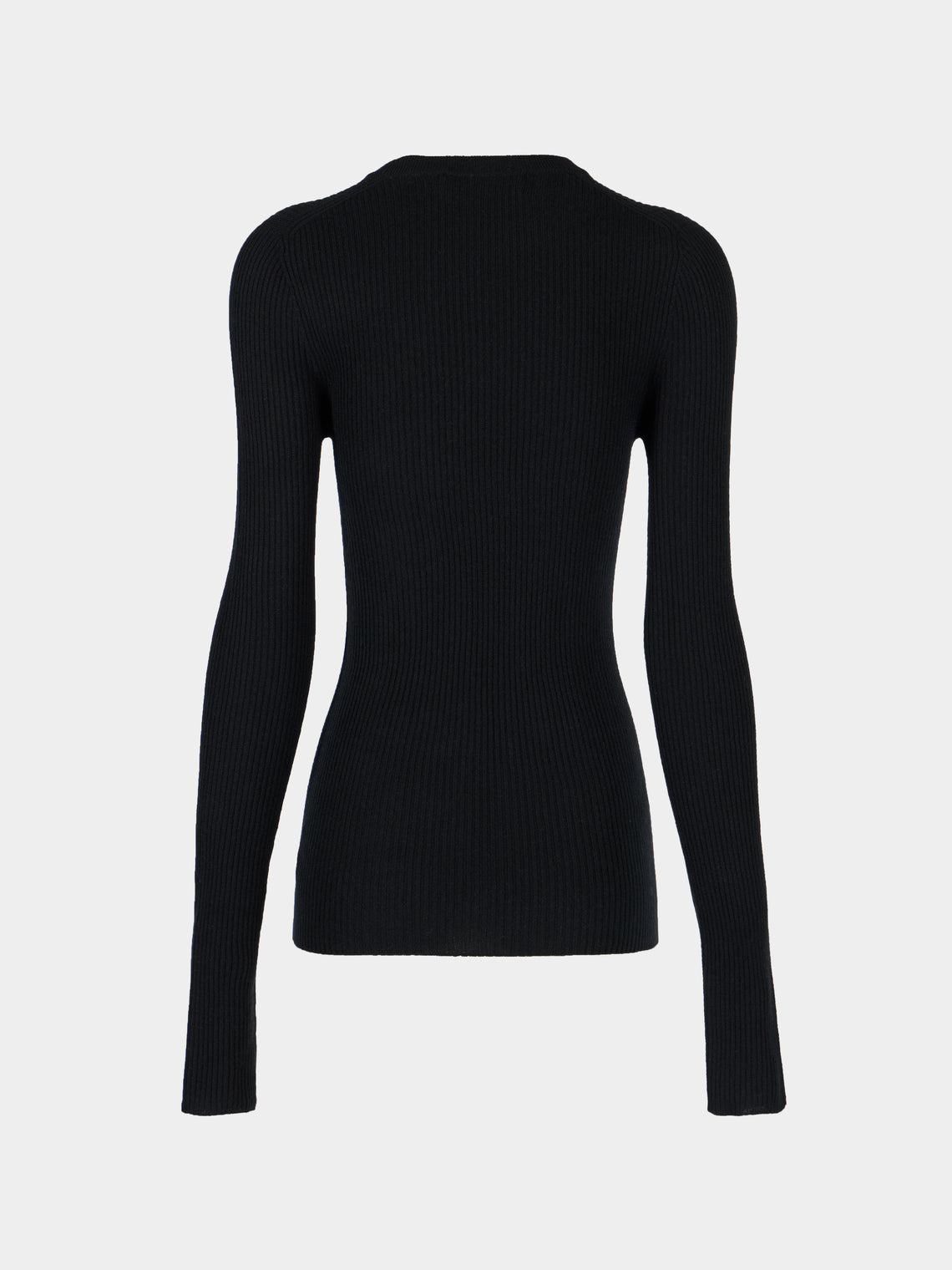 Arch4 - Celeste Baby Goat Cashmere Long-Sleeved Top | Size: S - Black - ABASK