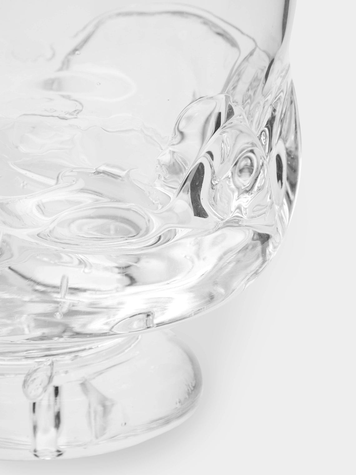 Szklo - Hand-Blown Glass Footed Vase -  - ABASK