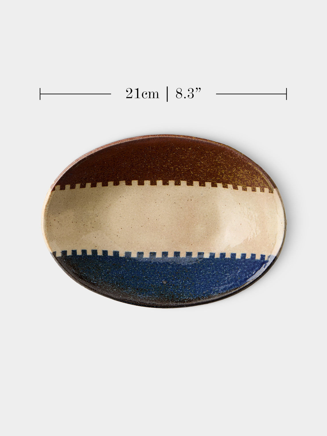 Makidani-gama - No. 1 Nerikomi Ceramic Medium Oval Bowls (Set of 5) - Multiple - ABASK