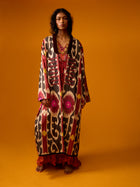 Nazzy Beglari - Women's Hand-Loomed Ikat Silk and Cotton Reversible Robe | One Size - Multiple - ABASK