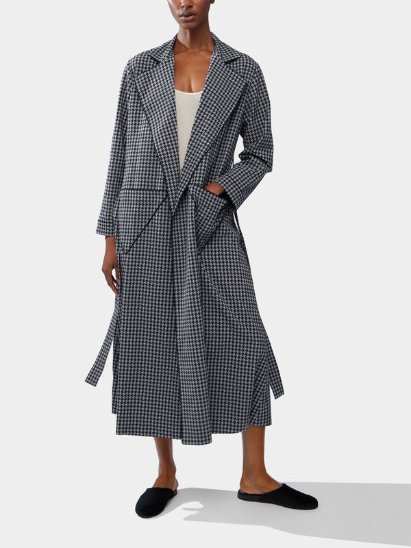 Emilia Wickstead - Georgette Houndstooth Robe | Size: S -  - ABASK