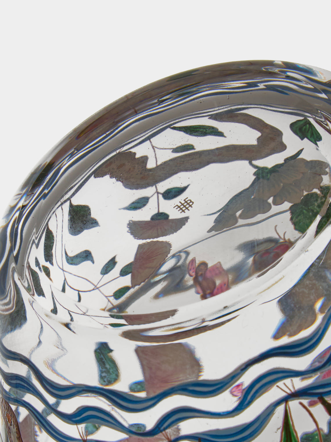 Lobmeyr - Chinese Flowers Hand-Blown Crystal Water Pitcher - Blue - ABASK