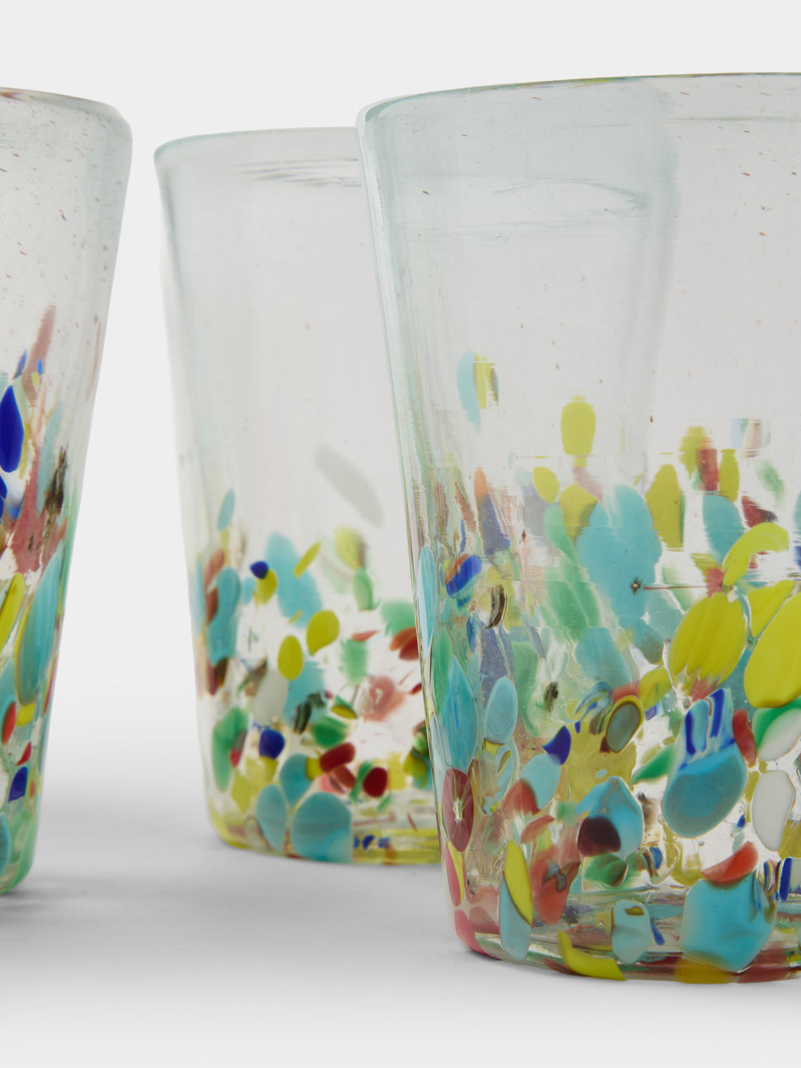 Antique and Vintage - Mid-Century Murano Glass Tumblers (Set of 6) - Multiple - ABASK