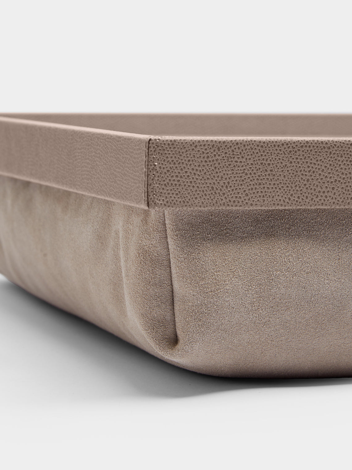 Giobagnara - Teddy Leather Bed Tray - Taupe - ABASK