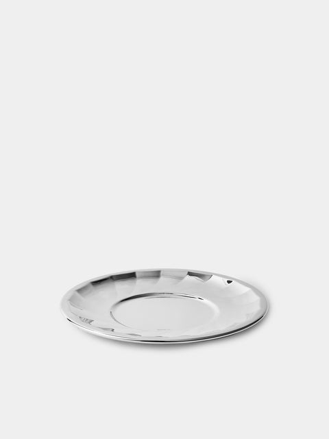 Greggio - Newport Silver-Plated Bottle Coaster - Silver - ABASK - 