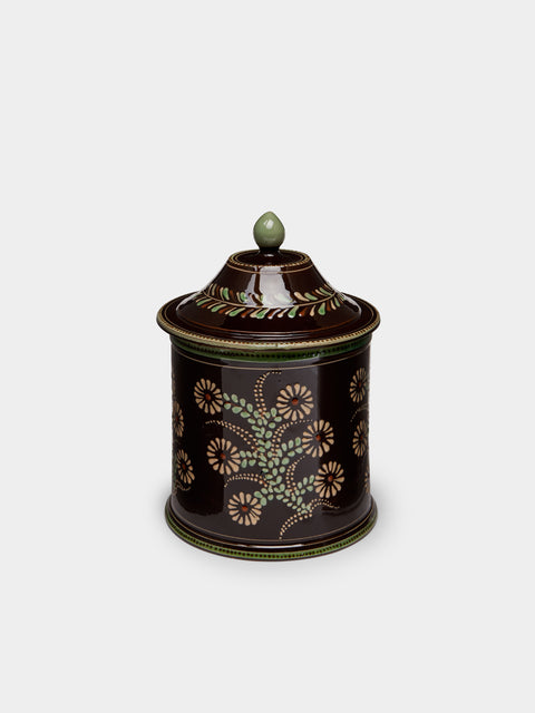 Poterie d’Évires - Flowers Hand-Painted Ceramic Small Jar -  - ABASK - 