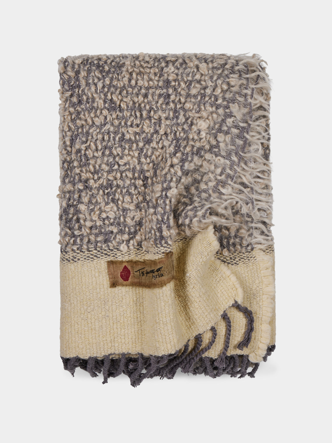The House of Lyria - Nutrice Mohair and Cotton Throw (78.5in/2m) - Gray - ABASK