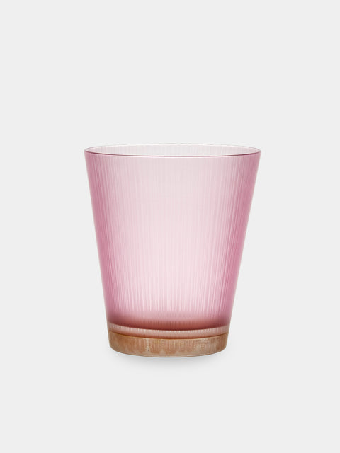 Takeyoshi Mitsui - Silence Hand-Blown Glass Tumblers (Set of 2) - Pink - ABASK - 