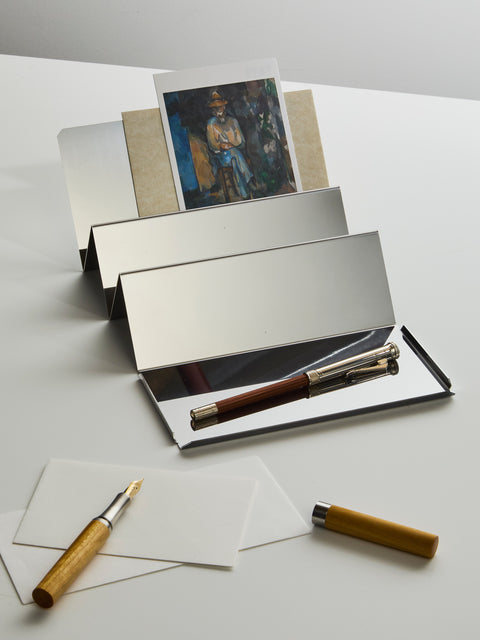 AnObjct - Wall Street Stainless Steel Pencil Tray (10in/26cm) - Silver - ABASK