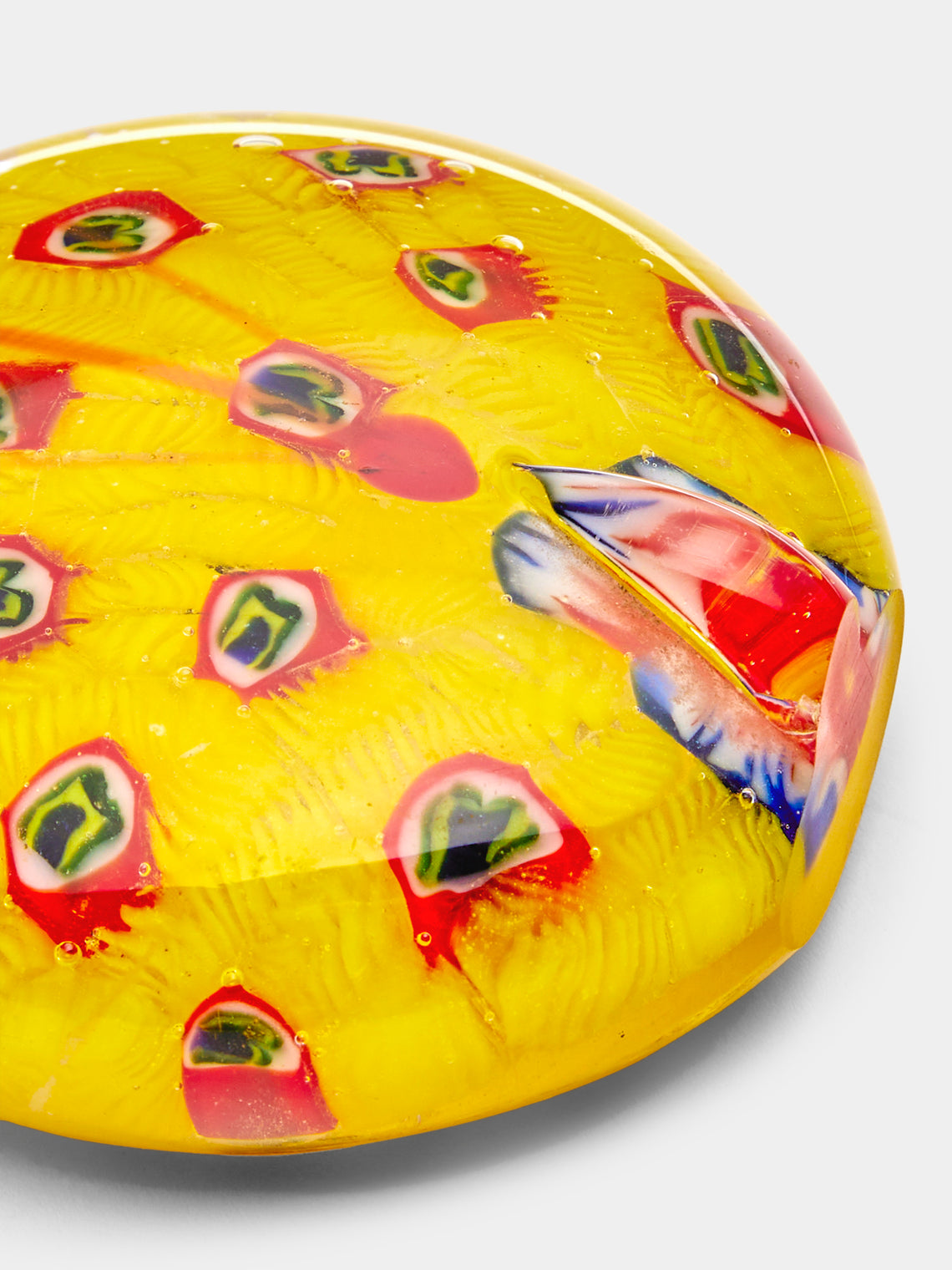 Antique and Vintage - 1930s Murano Glass Paperweight - Yellow - ABASK