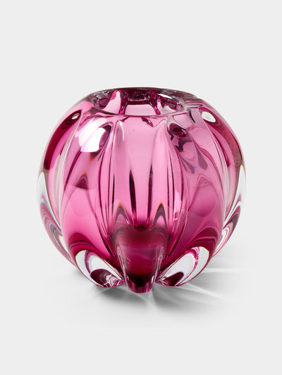 Yali Glass - Fiori Bolla Hand-Blown Murano Glass Vase (9.5in/24cm) - Pink - ABASK - 