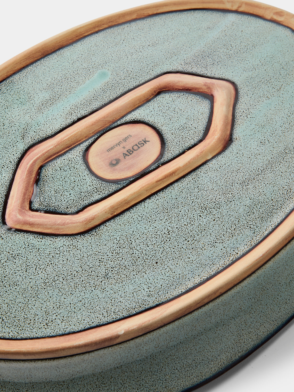 Mervyn Gers Ceramics - Hand-Glazed Ceramic Large Oval Platter - Blue - ABASK