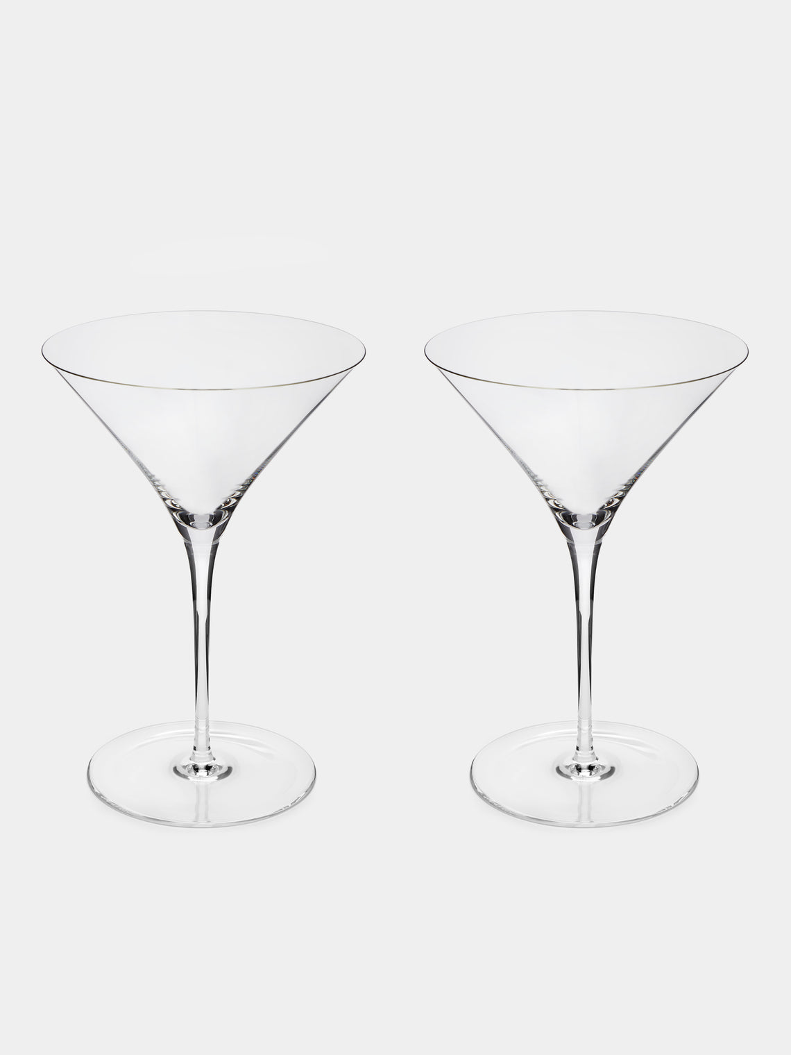 Lobmeyr - Ambassador Hand-Blown Crystal Martini Glass (Set of 2) - Clear - ABASK