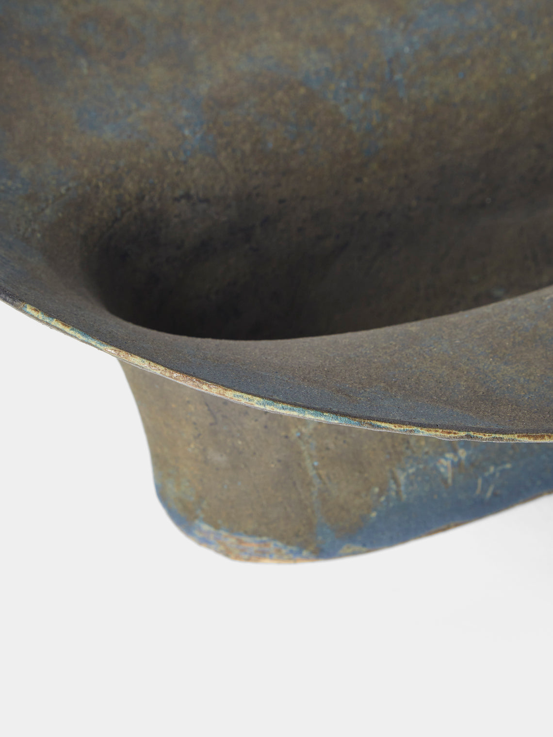Linda Ouhbi - 09/2025 Hand-Built Stoneware Vase (14.5in/37cm) - Blue - ABASK