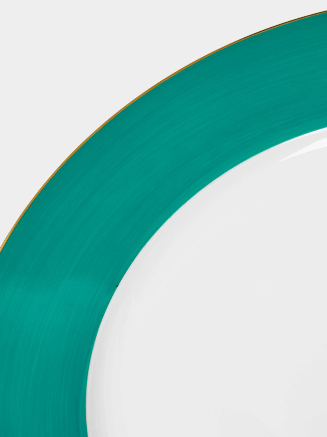 Robert Haviland & C. Parlon - Coco Hand-Painted Porcelain Charger Plates – 12in/30cm (Set of 2) - Green - ABASK