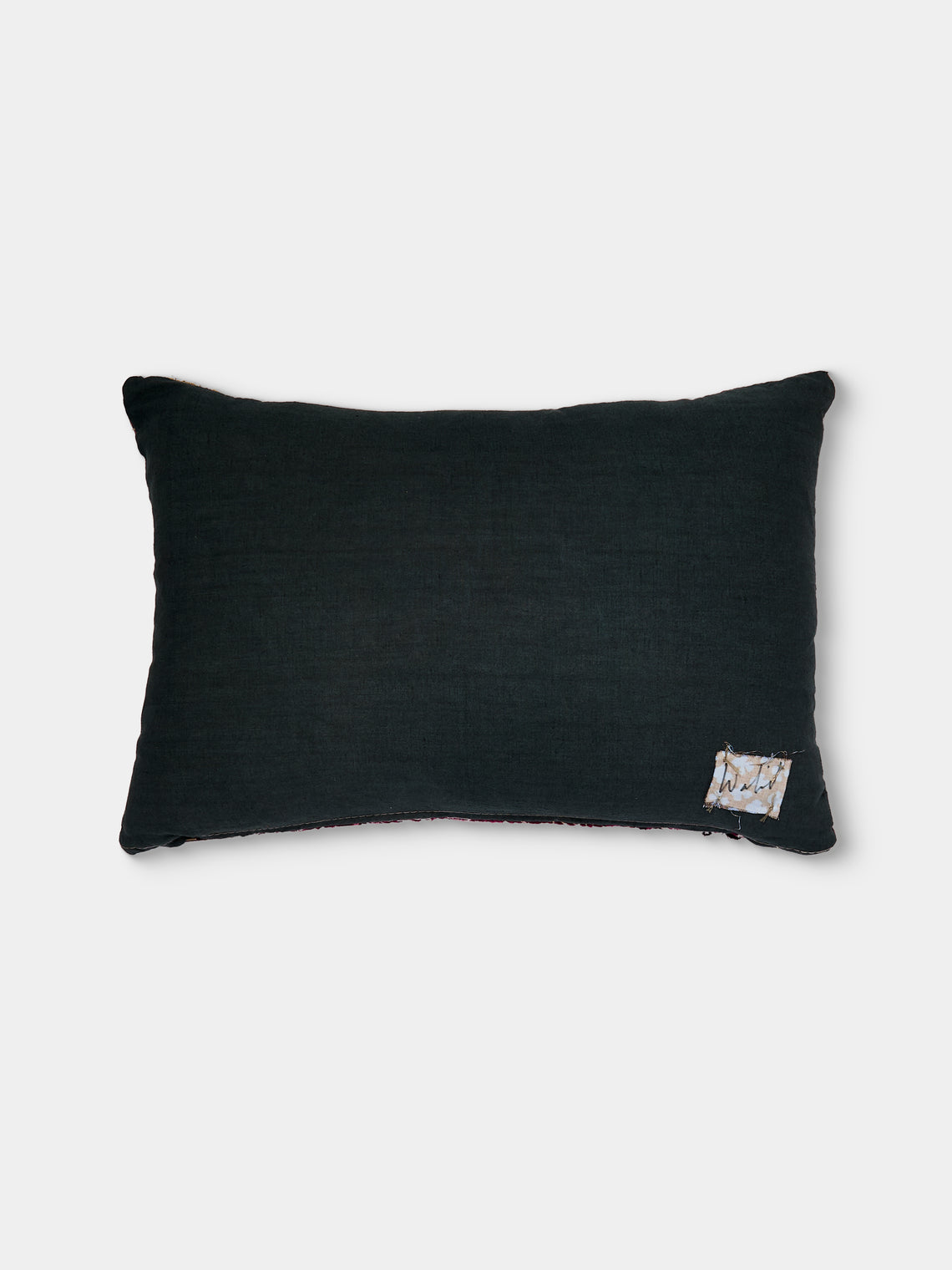 By Walid - 19th-Century Ottoman Sirma Embroidery Linen and Damask Pillow (21in/54cm) - Multiple - ABASK
