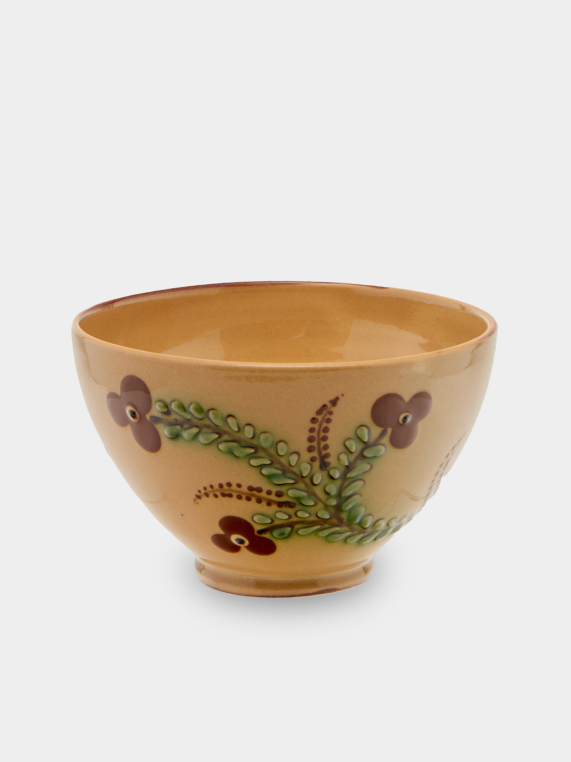 Poterie d’Évires - Flowers Hand-Painted Ceramic Bowls (Set of 6) - Cream - ABASK
