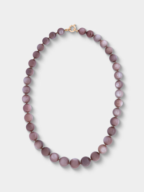 Mahnaz Collection - Vintage 18-Karat Yellow Gold and Moonstone Necklace - Green - ABASK - 