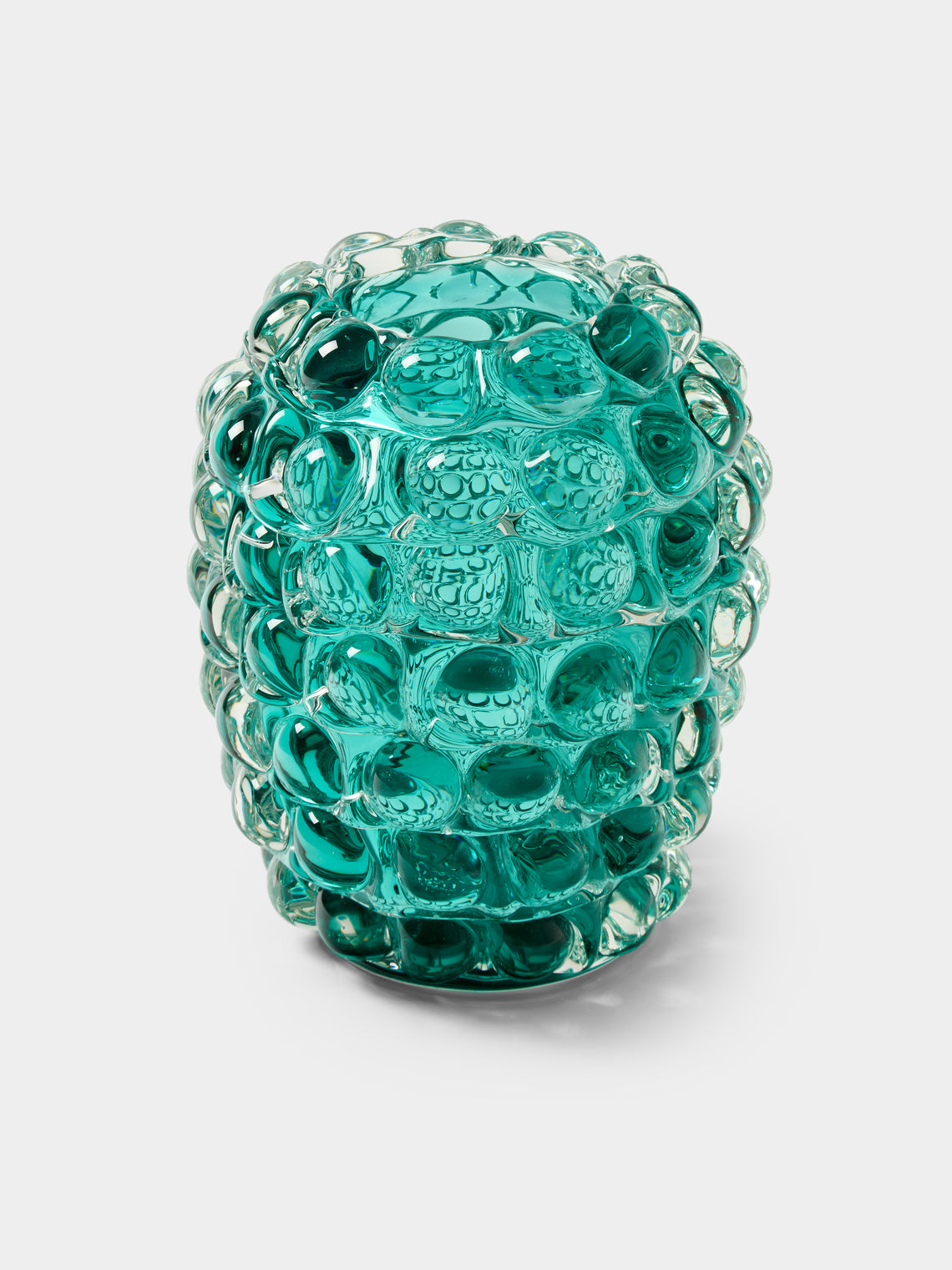 Yali Glass - Boboli Hand-Blown Murano Glass Vase (8.5in/22cm) - Blue - ABASK - 
