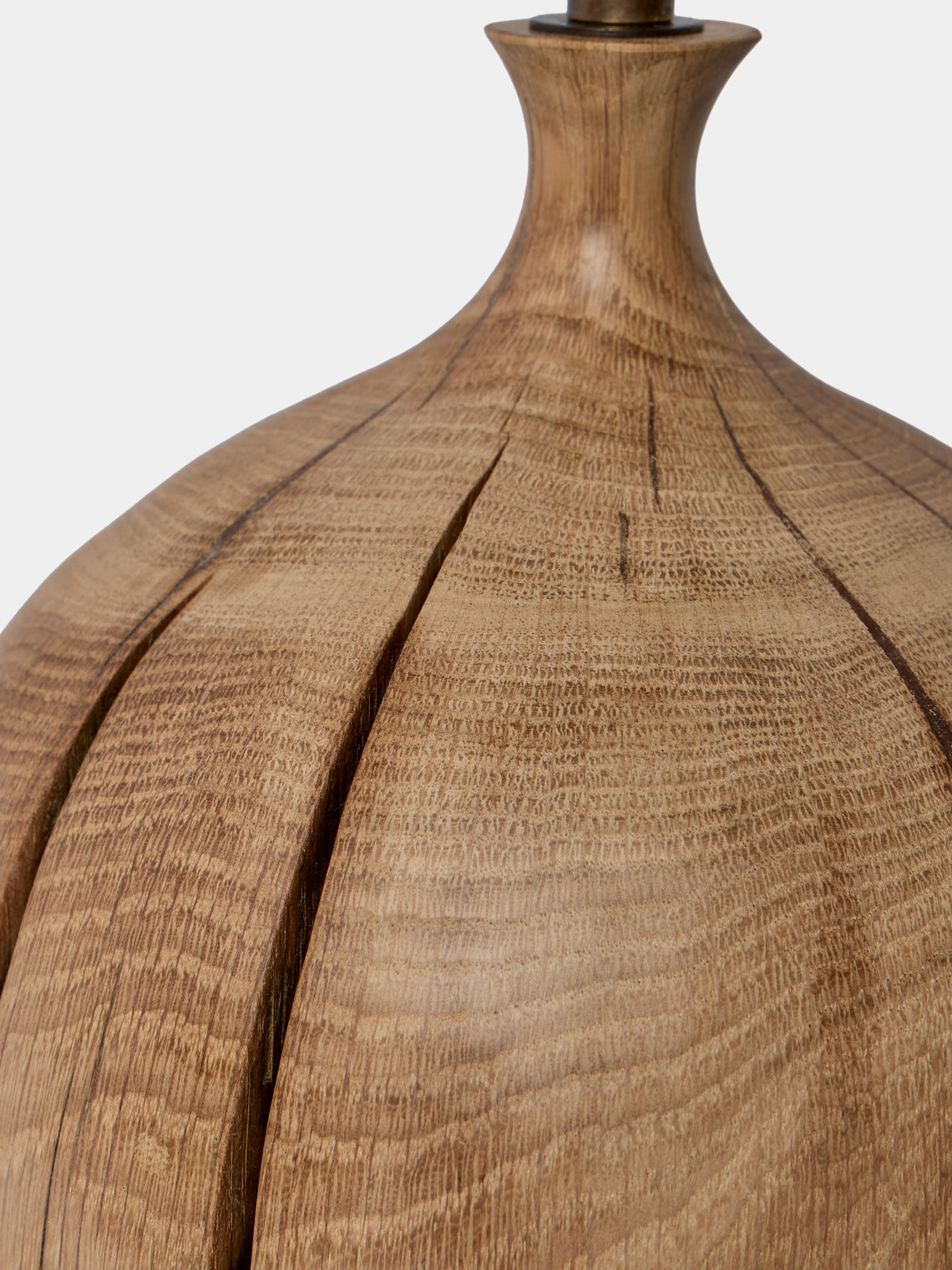 Jamie Gaunt Designs - No. 9 Ball Natural Oak Table Lamp - Natural - ABASK