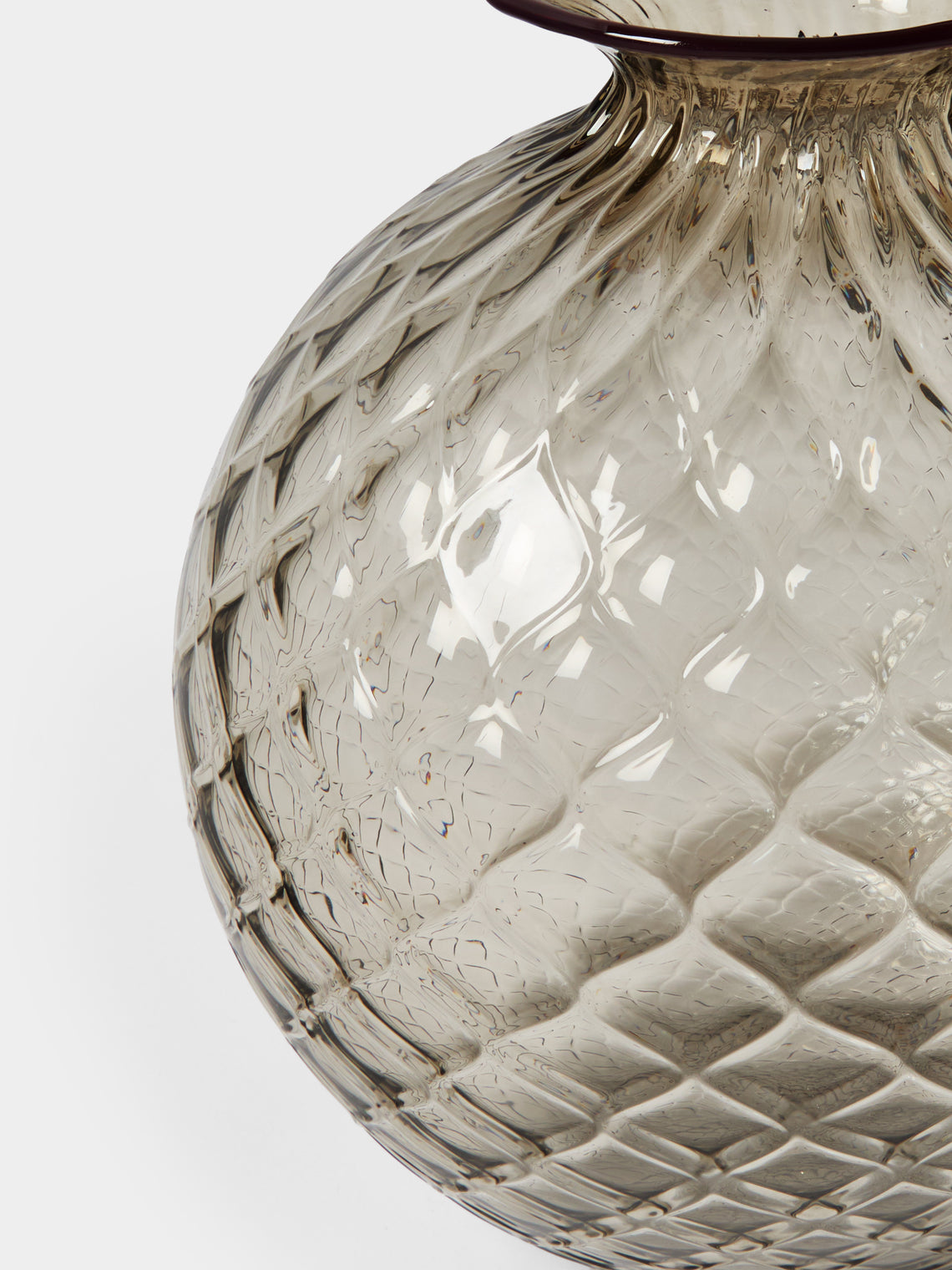 Venini - Monofiore Balloton Hand-Blown Murano Glass Vase (8in/20.5cm) - Brown - ABASK
