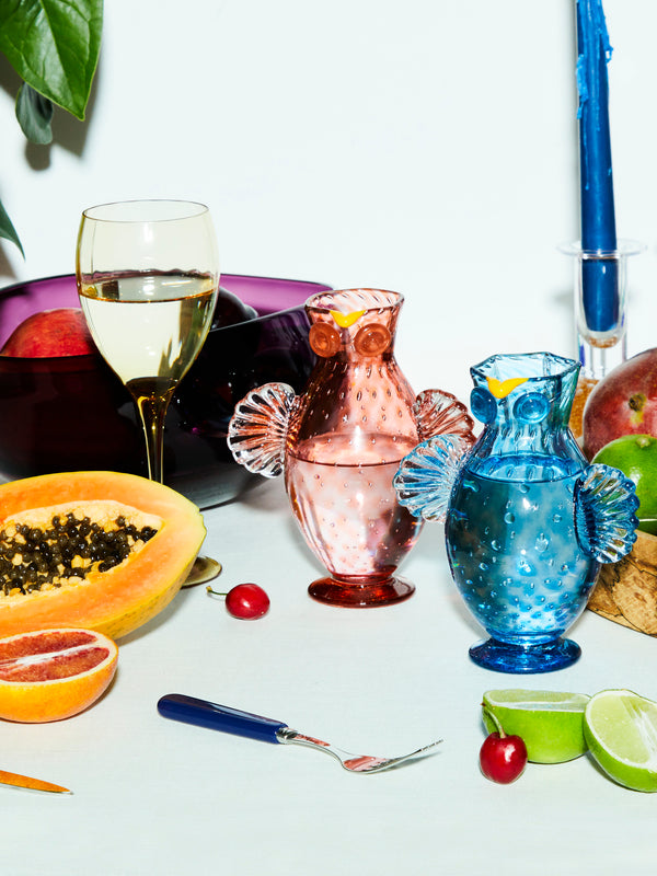 Stewart Hearn - Owl Hand-Blown Glass Jug -  - ABASK