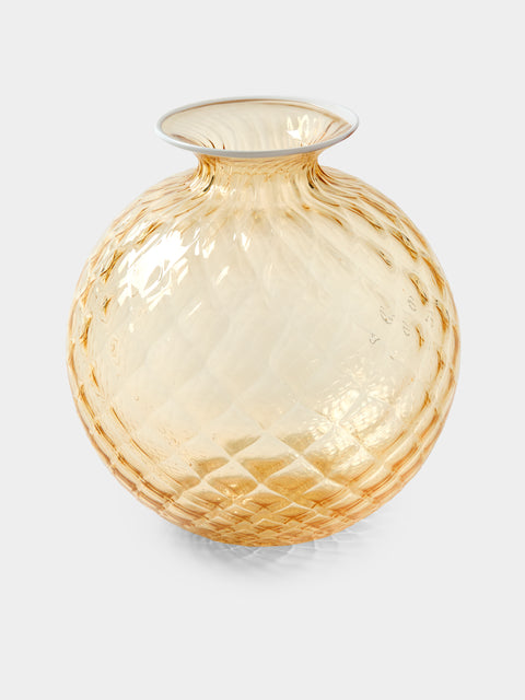 Venini - Monofiore Balloton Hand-Blown Murano Glass Bud Vase (8in/20.5cm) - Yellow - ABASK - 