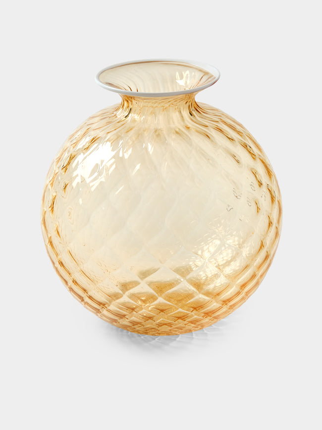 Venini - Monofiore Balloton Hand-Blown Murano Glass Bud Vase (8in/20.5cm) - Yellow - ABASK - 