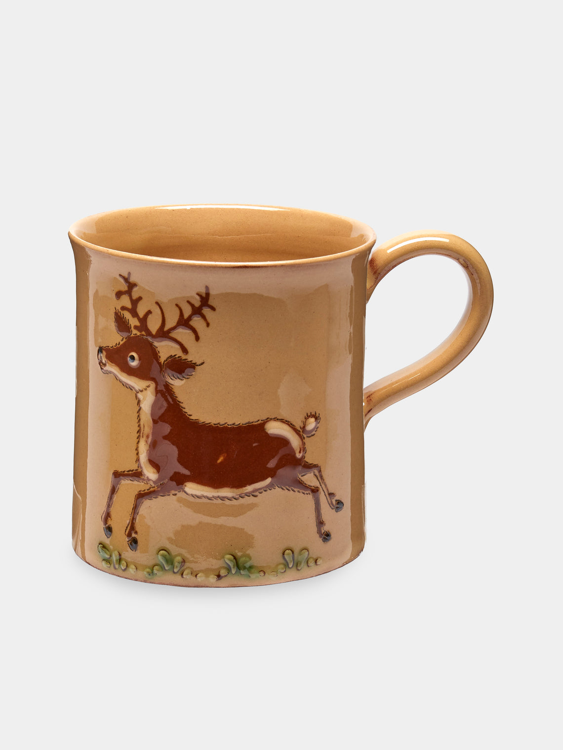 Poterie d’Évires - Animals Hand-Painted Ceramic Mugs (Set of 6) - Cream - ABASK