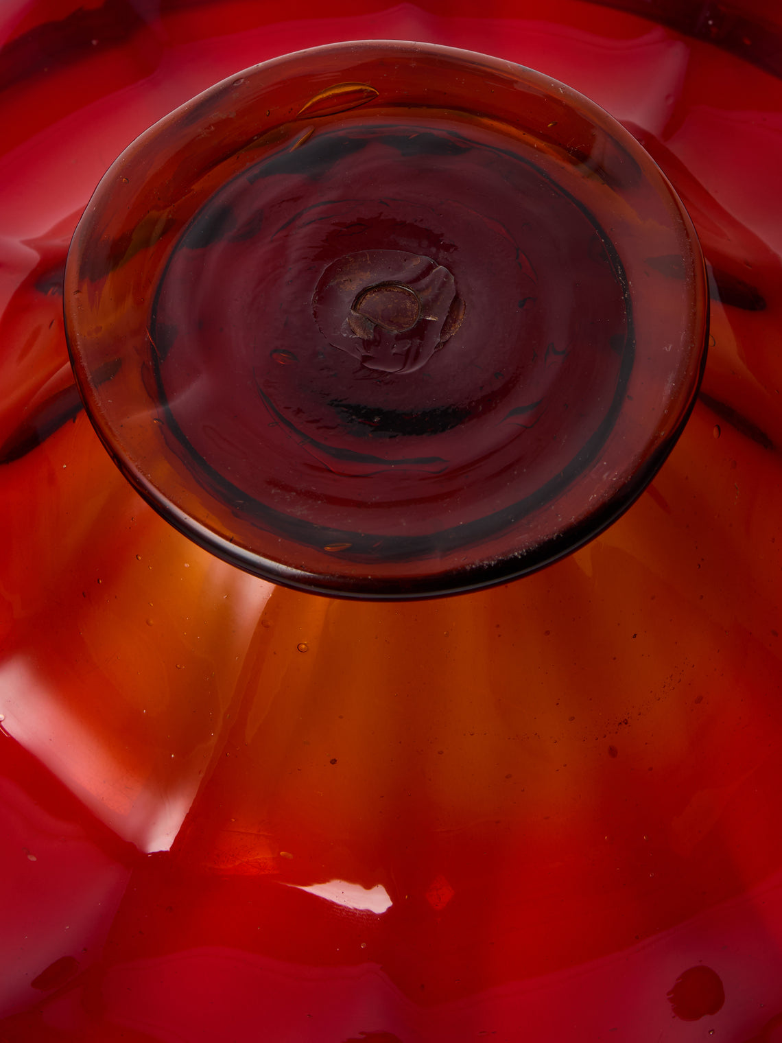 Antique and Vintage - 1920 Cappellini Glass Bowl - Orange - ABASK