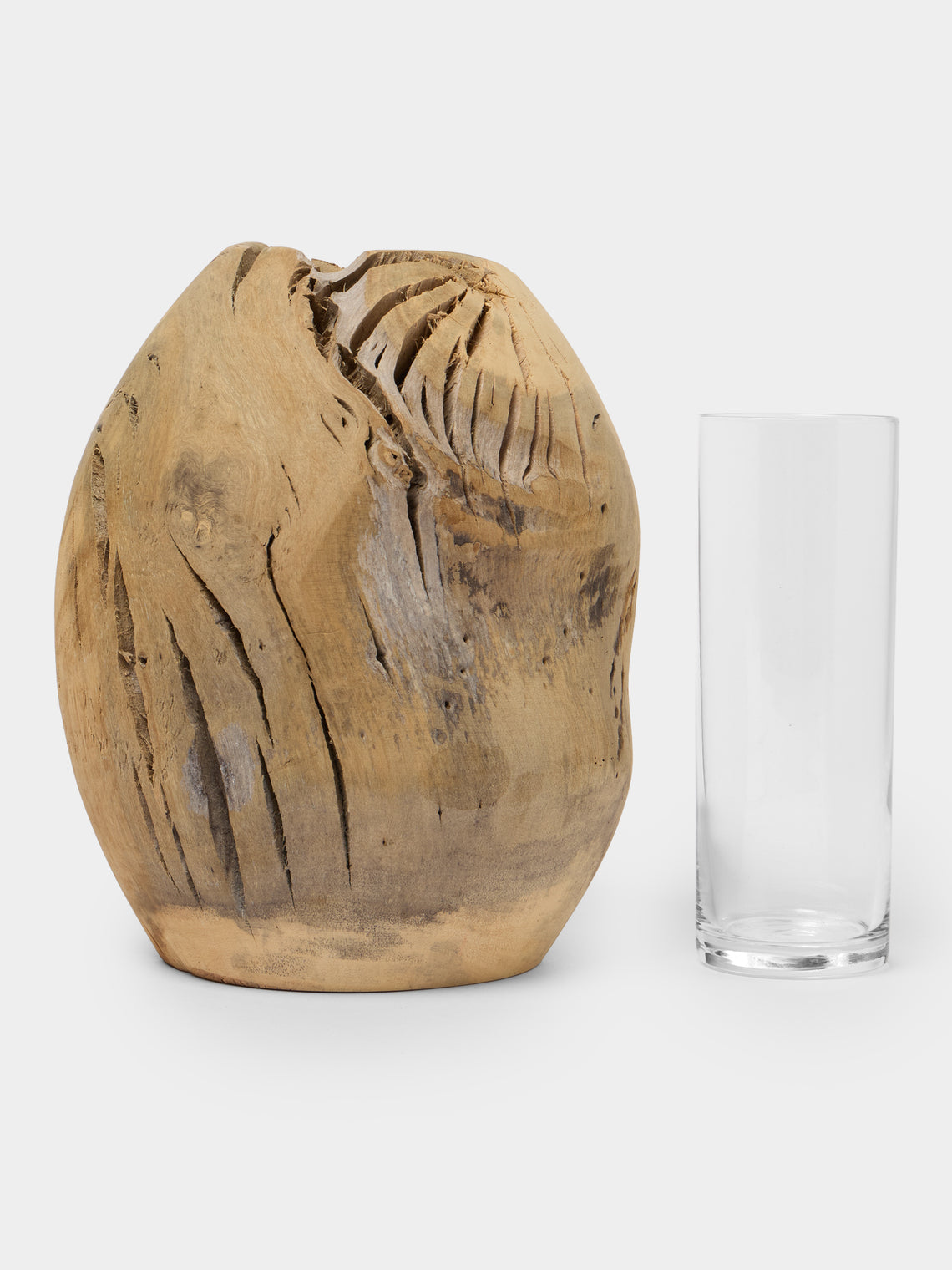 Thursday Furniture - Hand-Turned Fig Vase (8in/21cm) - Natural - ABASK