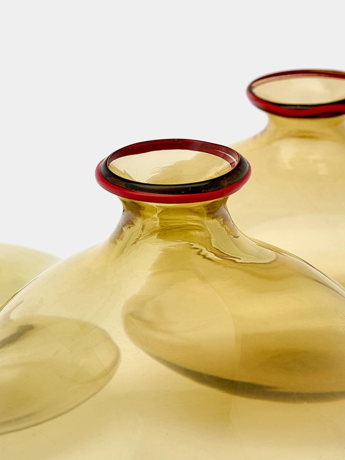 Antique and Vintage - 1980s Venini Murano Glass Bud Vases (Set of 3) - Brown - ABASK